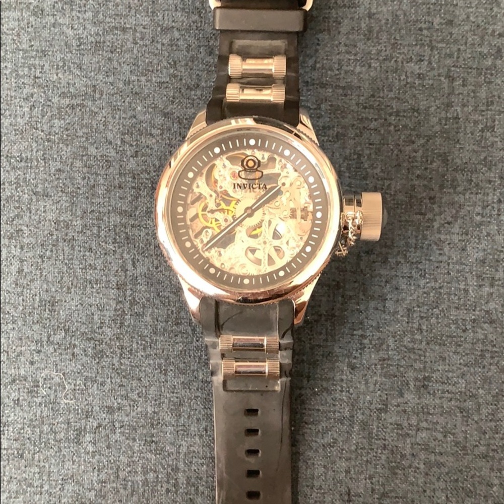 Invicta Black and Stainless Steel Watch